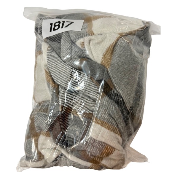 GRACE Plaid Shacket Oversized Long Sleeve Button Up Shirt‎ Jacket Women's L - Picture 4 of 4